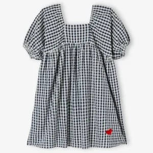 Robe à Carreaux Vichy Fille Manche Boules Carreaux Marine – Vertbaudet dernières 12