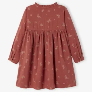 grossiste Robe à Collerette En Gaze De Coton Fille Caramel – Vertbaudet 18