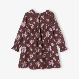 Robe à Collerette Imprimée Fleurs Fille Dark Prune Imprimé – Vertbaudet fashioniable 14