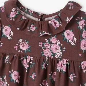 Robe à Collerette Imprimée Fleurs Fille Dark Prune Imprimé – Vertbaudet fashioniable 16