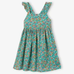 Robe à Fleurs Bretelles Volantées Fille Vert Imprimé – Vertbaudet boutique en ligne 14