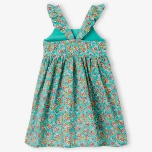 Robe à Fleurs Bretelles Volantées Fille Vert Imprimé – Vertbaudet boutique en ligne 16