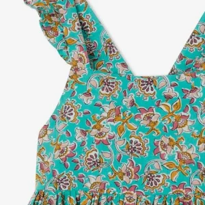 Robe à Fleurs Bretelles Volantées Fille Vert Imprimé – Vertbaudet boutique en ligne 18