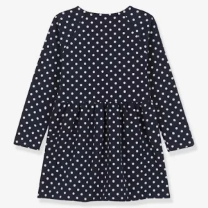 Officielle Robe à Pois Manches Longues Enfant Molleton PETIT BATEAU Marine – Petit Bateau 7