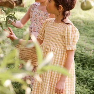 en ligne Robe à Smocks Fille Rose Nude – Vertbaudet 16