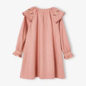 en promotion Robe à Smocks Fille Avec Broderies Fleurs Irisées Rose – Vertbaudet 7