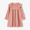 en promotion Robe à Smocks Fille Avec Broderies Fleurs Irisées Rose – Vertbaudet 19