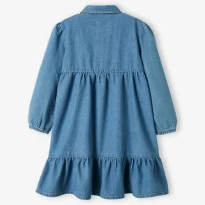 boutique en france Robe à Volant En Denim Fille Stone – Vertbaudet 14