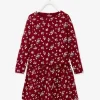 acheter Robe Basics Imprimée Fille Manches Longues Encre Imprimé – Vertbaudet 20