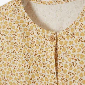 Satisfait ou Remboursé Robe Boutonnée à Fleurs Fille écru – Vertbaudet 12