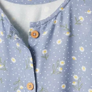 Satisfait ou Remboursé Robe Boutonnée à Fleurs Fille écru – Vertbaudet 18