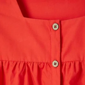 Robe Boutonnée En Popeline Fille Rouge écarlate – Vertbaudet en ligne vente 10