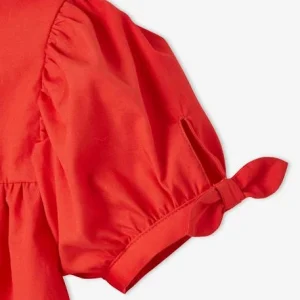 Robe Boutonnée En Popeline Fille Rouge écarlate – Vertbaudet en ligne vente 12