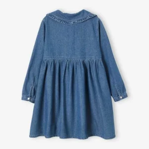 Robe Col Claudine En Denim Fille Denim Brut – Vertbaudet magasin en ligne france 7