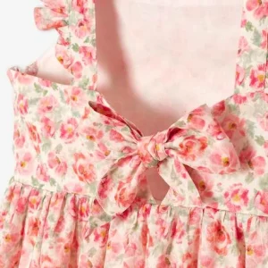 à prix d'occasion Robe De Cérémonie à Fleurs Fille Bretelles Volantées Ivoire Imprimé – Vertbaudet 16