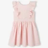 boutique pas cher Robe De Cérémonie Animée De Fils Brillants Fille Rose – Vertbaudet 20