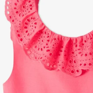 achetez pas cher Robe De Cérémonie Détails Broderie Anglaise Fille Rose – Vertbaudet 13