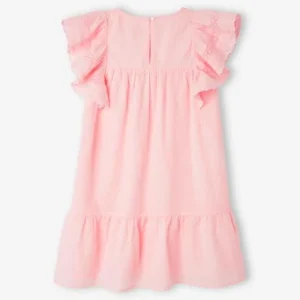 Robe De Cérémonie Fille Effet Plumetis Détails Dentelle Rose – Vertbaudet vente chaude 8