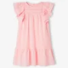 Robe De Cérémonie Fille Effet Plumetis Détails Dentelle Rose – Vertbaudet vente chaude 20