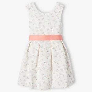 dernière tendance Robe De Cérémonie Fille Motifs Fleurs écru – Vertbaudet 14