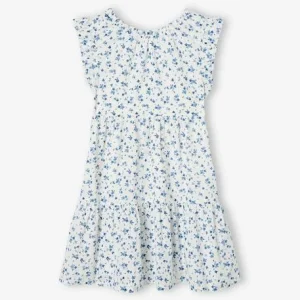 acheter en ligne Robe De Cérémonie Motifs Fleurs Fille écru – Vertbaudet 10