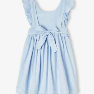 dernière tendance Robe De Cérémonie Volantée Dos Nu Fille Bleu Ciel – Vertbaudet 10