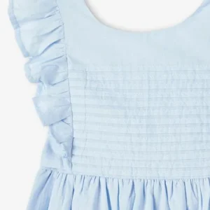 dernière tendance Robe De Cérémonie Volantée Dos Nu Fille Bleu Ciel – Vertbaudet 14