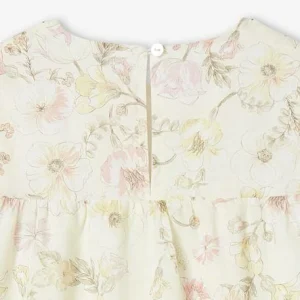 prix pas cher Robe De Cérémonie Volantée Motifs Fleurs Fille écru – Vertbaudet 15