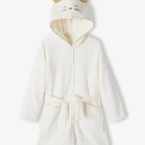 Retour gratuit en magasin. Robe De Chambre Chat Personnalisable Fille En Maille Peluche Ivoire – Vertbaudet 10