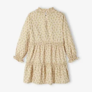 garantis authentique Robe De Fête à Volants Fille Motifs Houx Beige Poudré – Vertbaudet 8