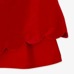 magasin paris Robe De Fête En Velours Lisse Fille Noeud Au Dos Rouge – Vertbaudet 18