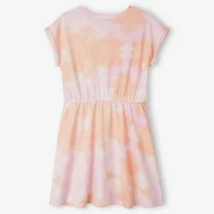 Robe Effet “tie & Dye” Fille Jaune / Rose – Vertbaudet Distributeur Officiel 14