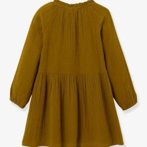 Robe En Gaze De Coton Col Montant Fille CYRILLUS Marron – Cyrillus Boutique 10