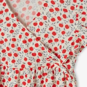 Robe En Gaze De Coton Motifs Pommes Fille Effet Portefeuille écru – Vertbaudet soldes en ligne 9