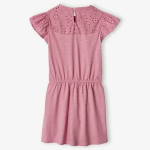 Robe Fille Détails En Broderie Anglaise Blush Foncé – Vertbaudet Vente 16