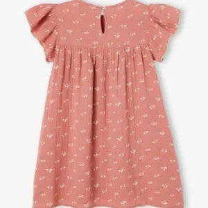 Robe Fille En Gaze De Coton Imprimée Manches Papillon Tomette – Vertbaudet achat pas cher 10