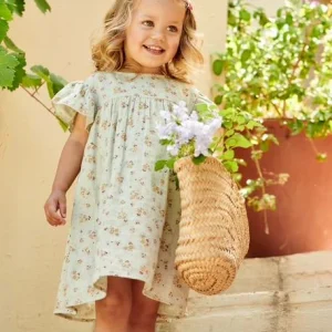 Robe Fille En Gaze De Coton Imprimée Manches Papillon Tomette – Vertbaudet achat pas cher 16