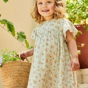 Robe Fille En Gaze De Coton Imprimée Manches Papillon Tomette – Vertbaudet achat pas cher 18