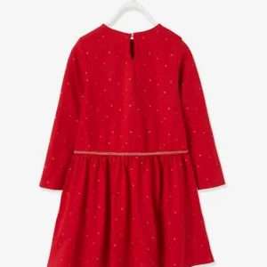 Robe Fille Imprimée étoiles Irisées Rouge Foncé Imprimé – Vertbaudet qualité supérieure 18