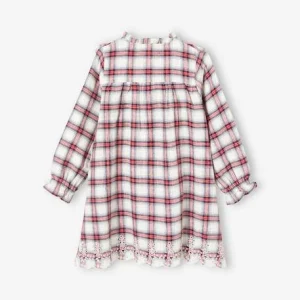 Top ventes Robe Flanelle à Carreaux Fille Carreaux Rouge – Vertbaudet 10