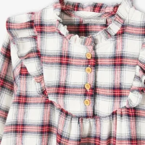 Top ventes Robe Flanelle à Carreaux Fille Carreaux Rouge – Vertbaudet 12