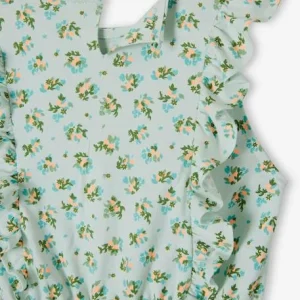 Robe Imprimée à Volants Fille Vert Imprimé – Vertbaudet site soldes 14