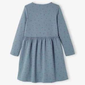 Robe Imprimée Fille Maille Reliéfée Curcuma Imprimé – Vertbaudet marque pas cher 10