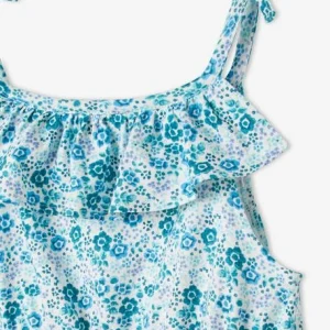 styles dernier cri Robe Longue à Volant Motifs Fleurs Fille Bleu Imprimé – Vertbaudet 12