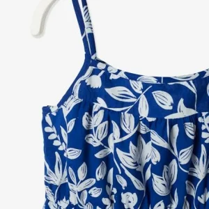 boutique en ligne france Robe Longue Imprimée Fille Bleu électrique Imprimé – Vertbaudet 10