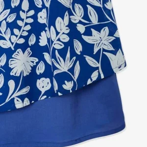 boutique en ligne france Robe Longue Imprimée Fille Bleu électrique Imprimé – Vertbaudet 12