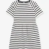 REMISE Robe Manches Courtes Coton PETIT BATEAU Rayé Marine – Petit Bateau 13