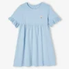 Top ventes Robe Manches Courtes En Broderie Anglaise Fille Bleu Grisé – Vertbaudet 22