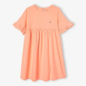 site en ligne Robe Manches Courtes En Broderie Anglaise Fille Bleu Grisé – Vertbaudet 14