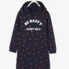 Robe Molleton à Capuche Fille Détails Fantaisie Marine – Vertbaudet SOLDES TOUT À 14